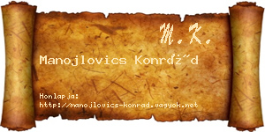 Manojlovics Konrád névjegykártya